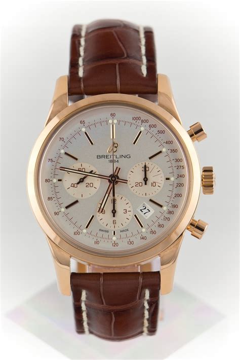 breitling transocean 18k gold|Breitling Transocean chronograph for sale.